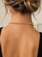 Retro del choker con catena color oro regolabile